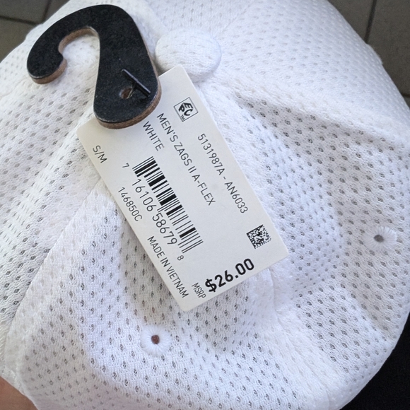 NWT adidas Men's Zags 2.0 Structured Mid Crown A-Flex Stretch Fit Hat White - Picture 5 of 10